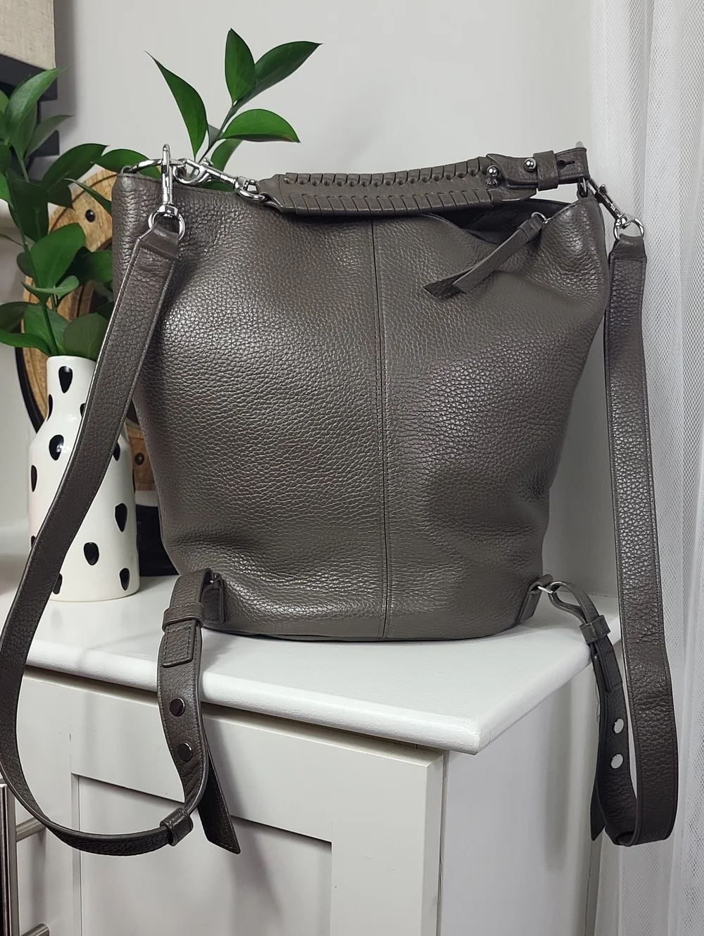 ALLSAINTS Fetch Leather convertible backpack